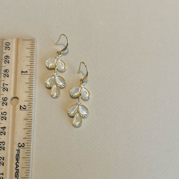 Leaf drop earrings M882 - Picture 4 of 4